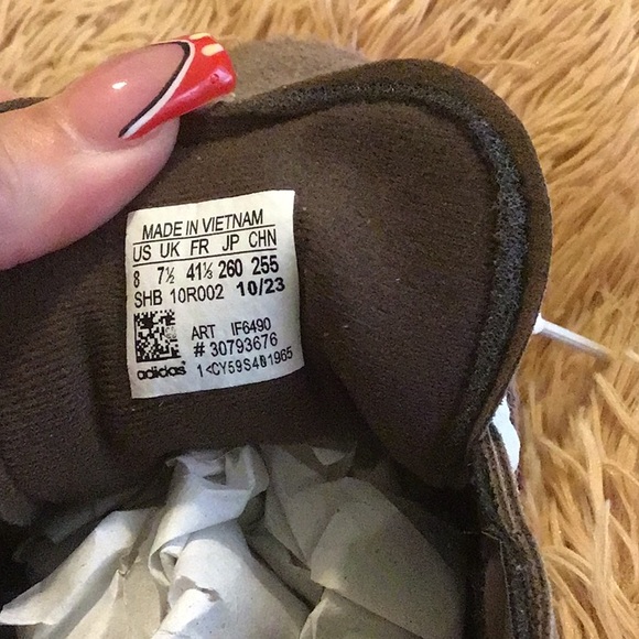 Adidas Spezial Brown Sneakers with White Accents - Picture 6 of 7